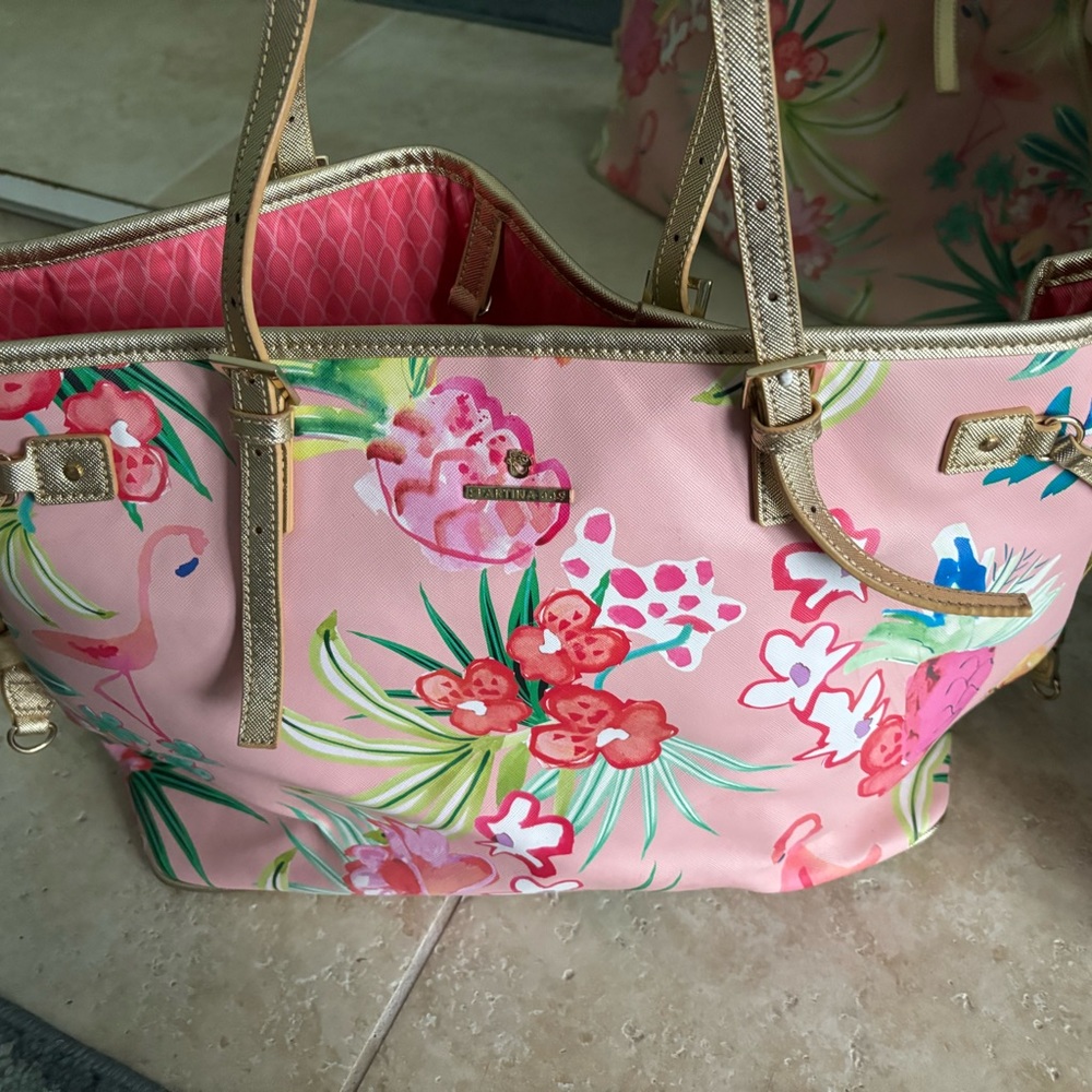 Spartina flamingo tote